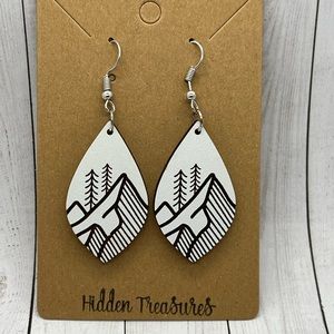 Laser Engraved Wooden Earrings